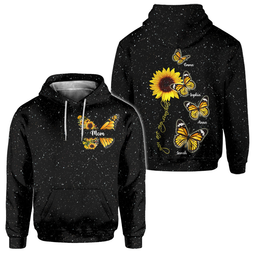 Du bist mein Sonnenschein – Geschenk für Mama, Oma – Personalisiertes T-Shirt