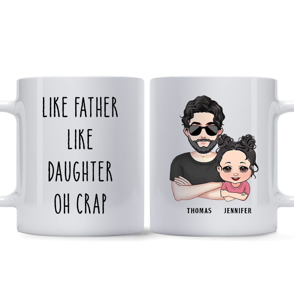 Wie der Vater, so der Sohn – Geschenk für Papa, Vater, Sohn – Personalisierte Tasse