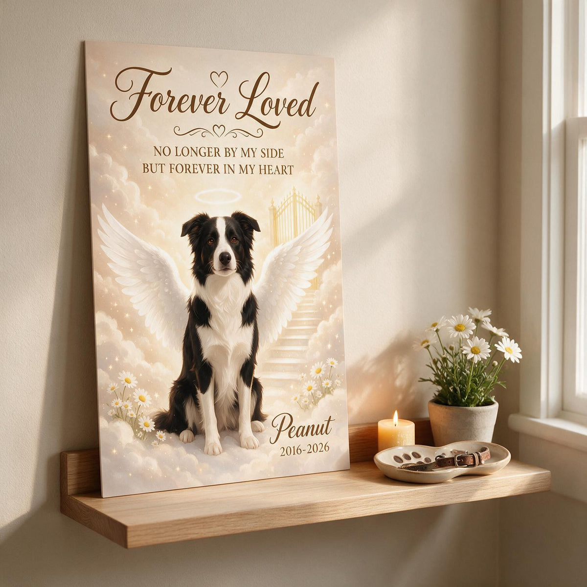 Für Immer Geliebter Hund Katze Engel Gedenkposter - Personalisierte Wanddekoration - Gedenkgeschenk für Tierliebhaber