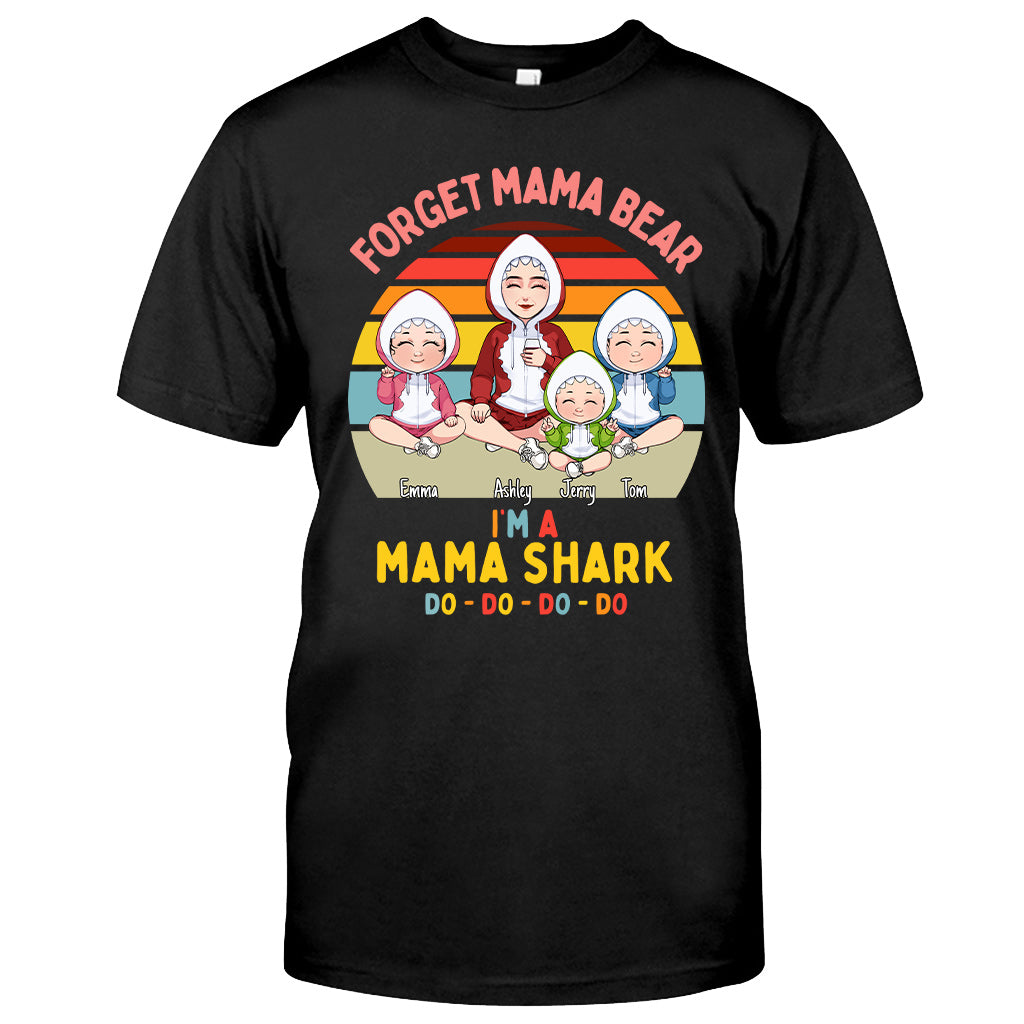 Mama Shark Do Do Do – Geschenk für Mama, Papa, Oma, Opa, Tante, Onkel, Hai-Fans – Personalisiertes T-Shirt und Hoodie