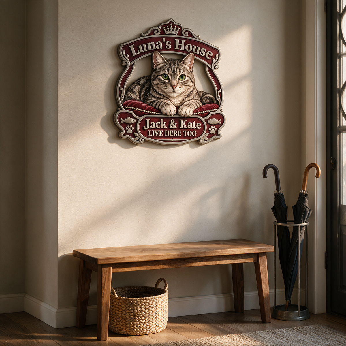 Personalized Custom Photo Cat 3D Cut Metal Sign - Cat Lover Gift for Home Decor