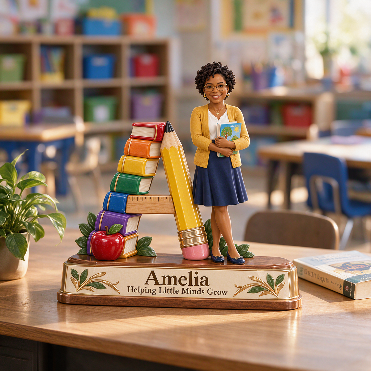 Personalized Custom Photo Teacher 3D Letter Plaque - Gift for Women
