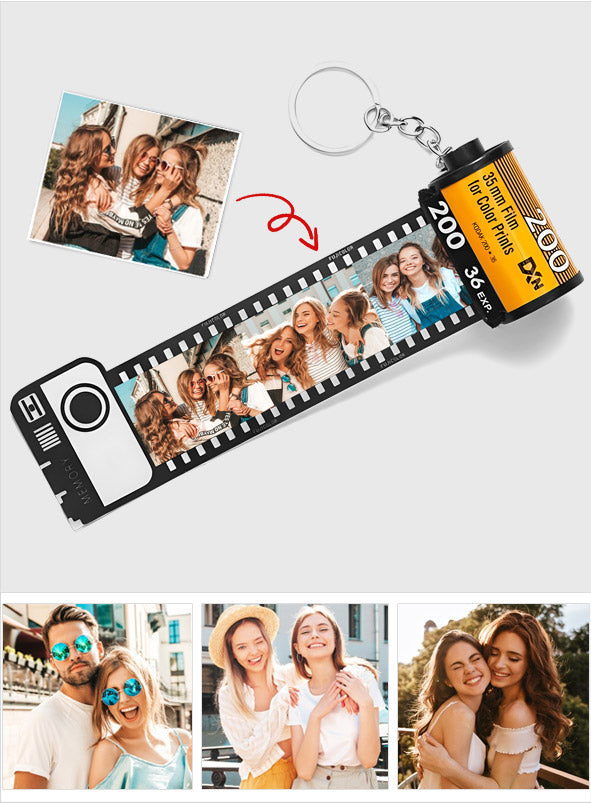 Für immer beste Freundin - Geschenk für die Freundin - Personalisierter Filmrollen-Schlüsselanhänger