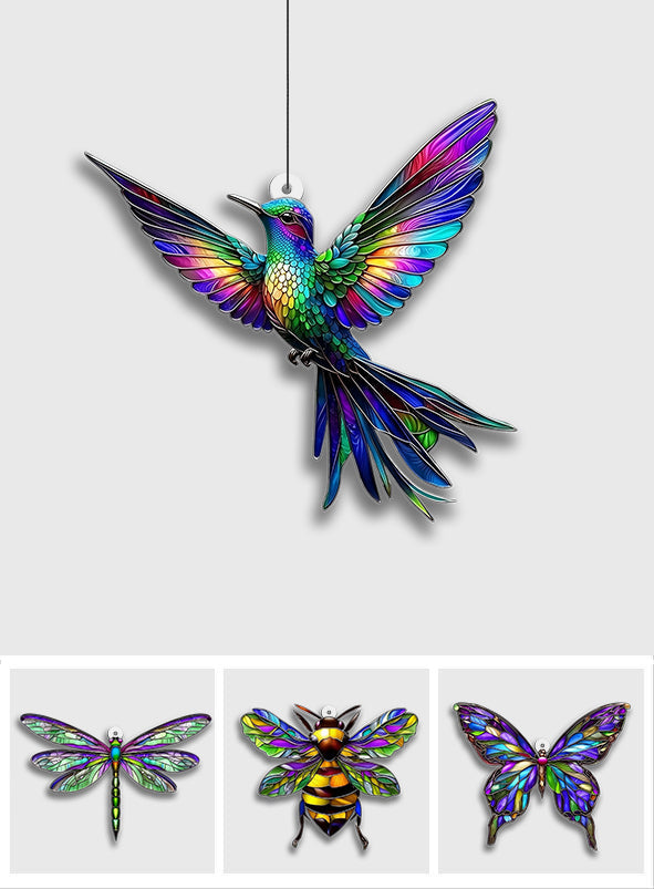 Wunderschöner Kolibri, Biene, Schmetterling... - Personalisierte Garten-Hängedekoration