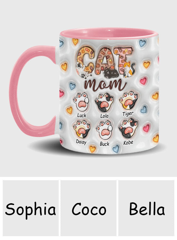 Cat Mom - Personalized Cat Accent Mug