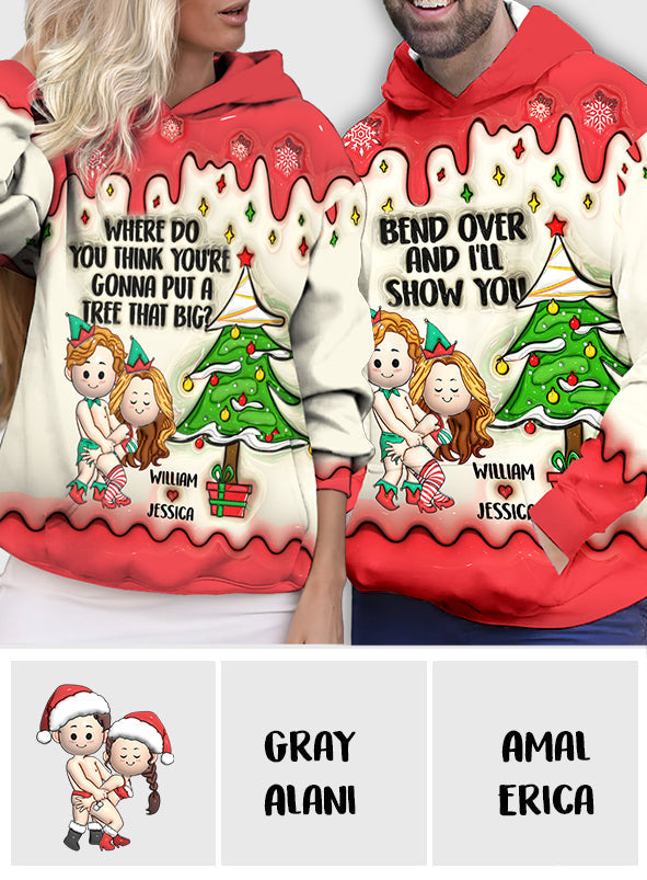 Beug dich vor und ich zeig's dir - Personalisiertes Pärchen-Shirt