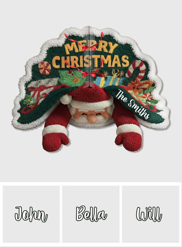 Weihnachtsmann - Personalisierter Baumrock in Familienform