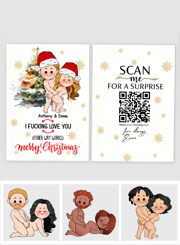 Ich liebe dich, egal wie es geht – personalisierte QR-Grußkarte