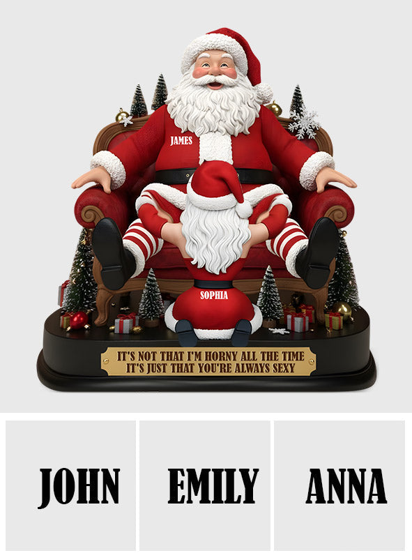 Santa Claus Funny Couple - Personalized Couple Custom Shaped Acrylic Plaque