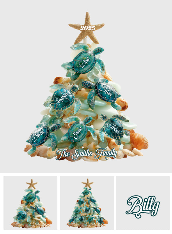 Frohe Weihnachten – Personalisierte Acrylplakette in individueller Familienform