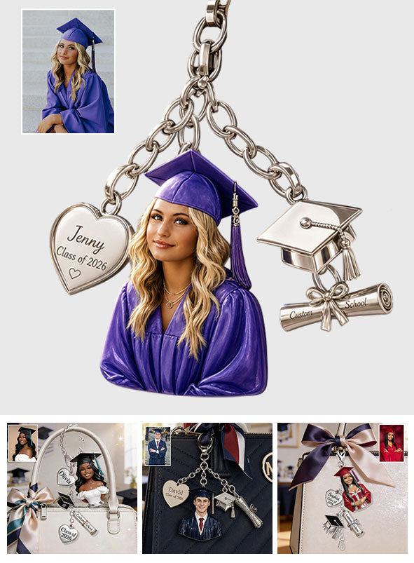 Abschlussklasse 2026 - Personalisierte Abschluss-Dangle Charms