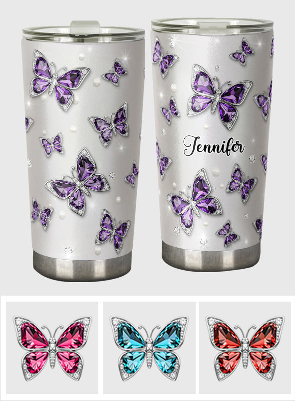 Love Butterflies - Personalized Butterfly Tumbler