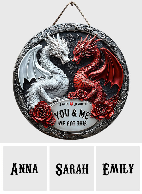 You & Me - Personalized Couple Wood Sign