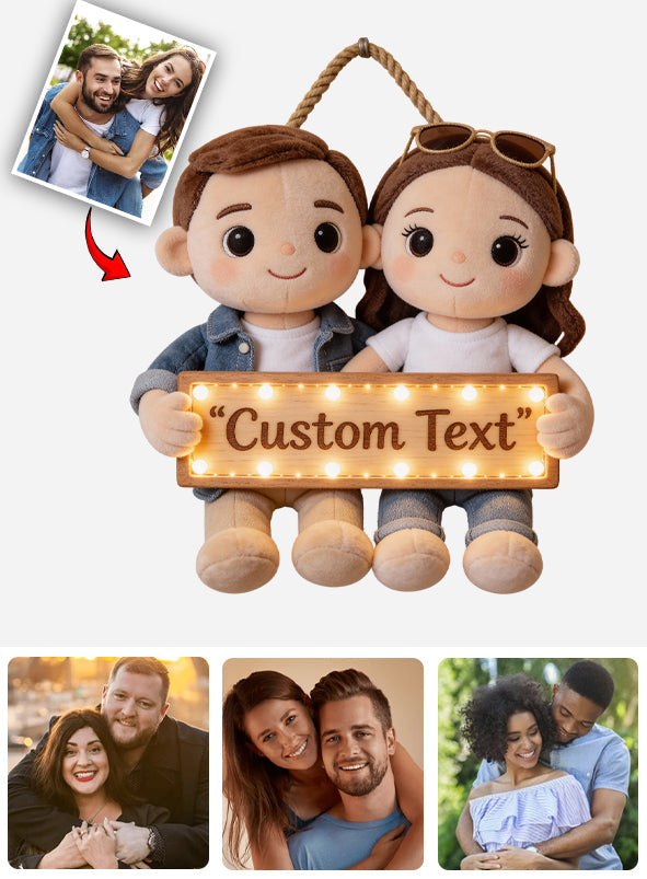 „Du und ich, wir schaffen das“ – personalisiertes LED-Licht-Acryl-Schild für Paare