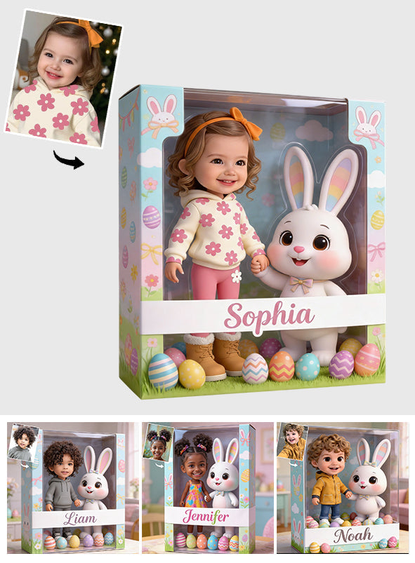 Individuell gestaltetes Ostergeschenk mit Foto – Personalisierte Acrylplakette in Kinderform