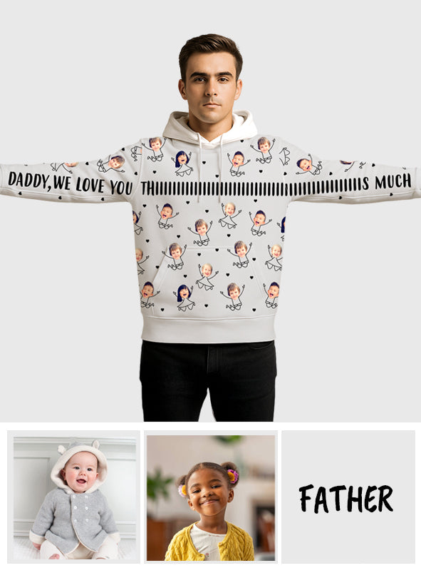 Papa, wir lieben dich so sehr – personalisiertes Vater-Shirt