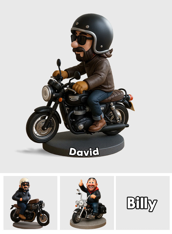 Fantastisches Motorrad – Personalisierte Acrylplakette in individueller Bikerform