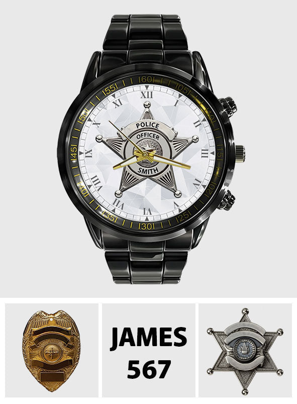 Dienen & Schützen – Personalisierte Armbanduhr für Polizeibeamte