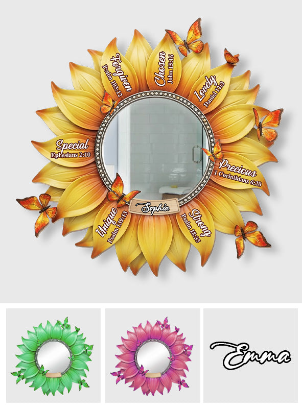 Gott sagt: Ich bin – Personalisierter christlicher Wandspiegel