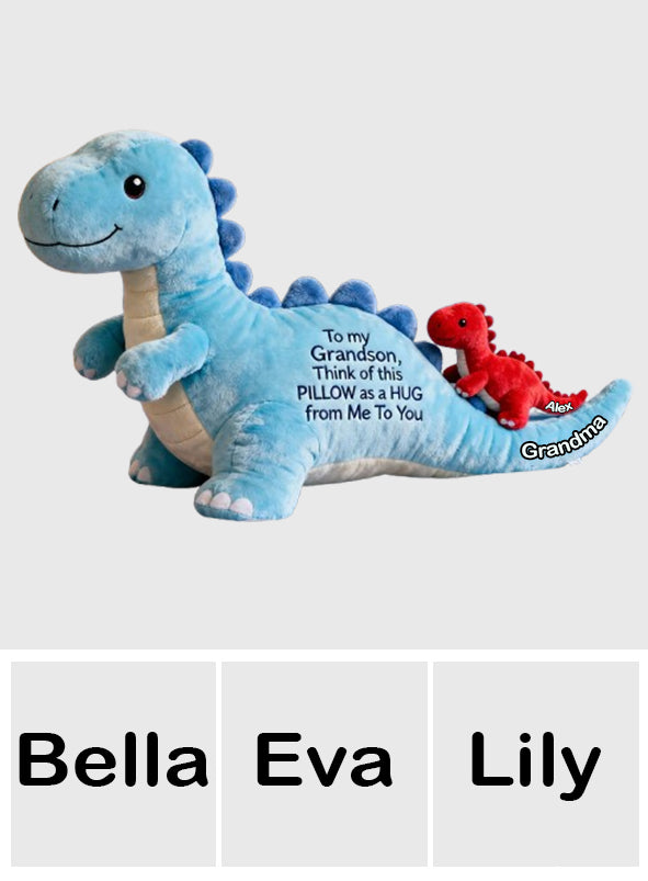 Für meinen Enkel – personalisiertes Kissen in Kinderform aus Kunstfell