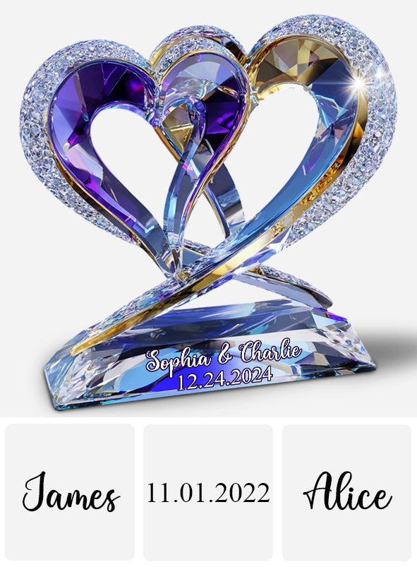 „Du und ich, wir schaffen das“ – personalisierte Acrylplakette in individueller Form für Paare