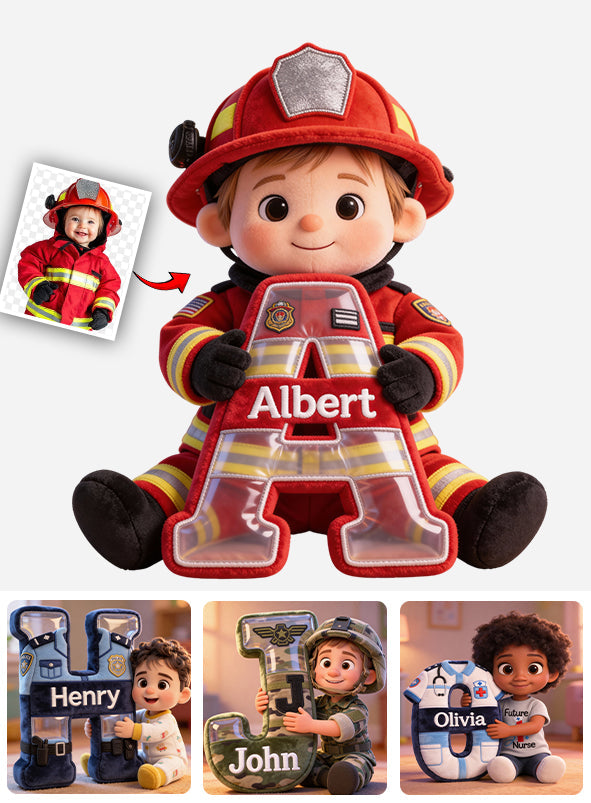 Dream Job - Personalized Kid Faux Fur Shaped Pillow