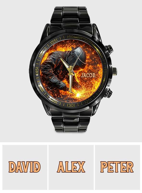 Geschenk für Schweißer – Personalisierte Schweißer-Handuhr