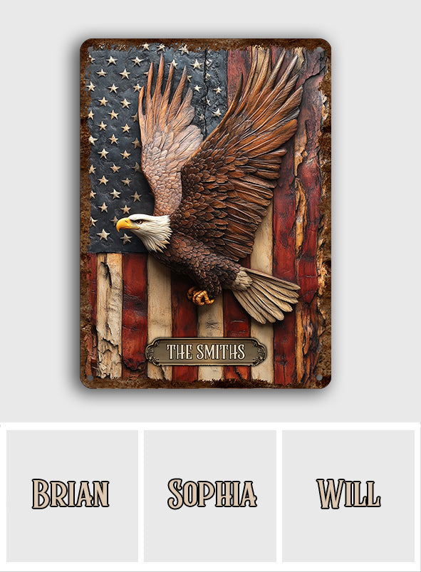 Gott segne Amerika – Personalisiertes rechteckiges Metallschild zum Unabhängigkeitstag/4. Juli