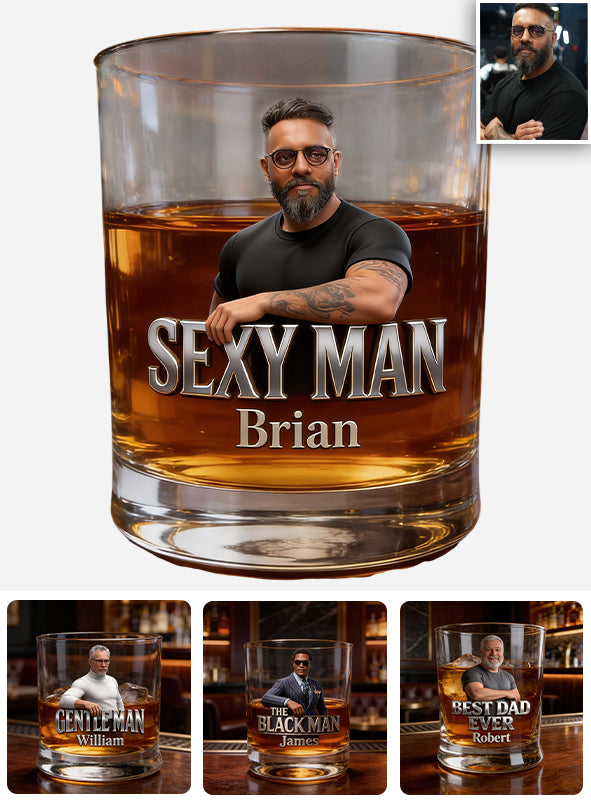 Personalisierte Whiskey Dekanter Set - Foto nach Wunsch