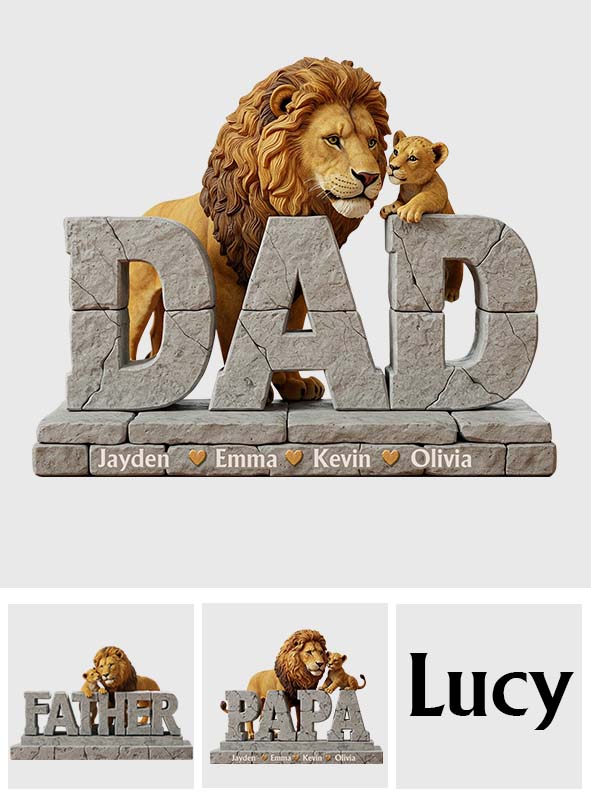 Bester Papa aller Zeiten – Personalisierte Acrylplakette in individueller Form für Väter