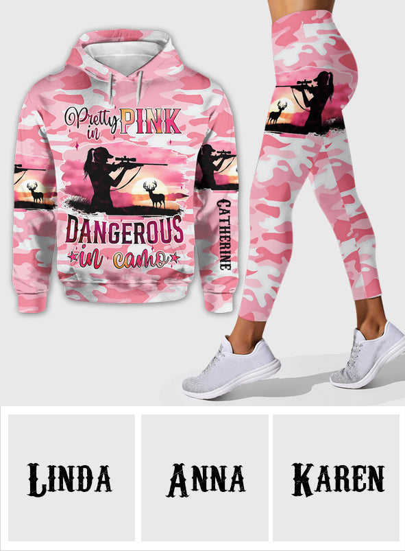 Pink Camo - Personalized Hunting Hoodie and Leggings