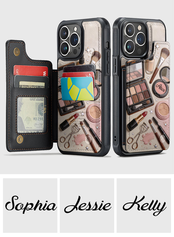 Makeup Artist - Personalized Makeup Fully Printed Wallet Phone Case