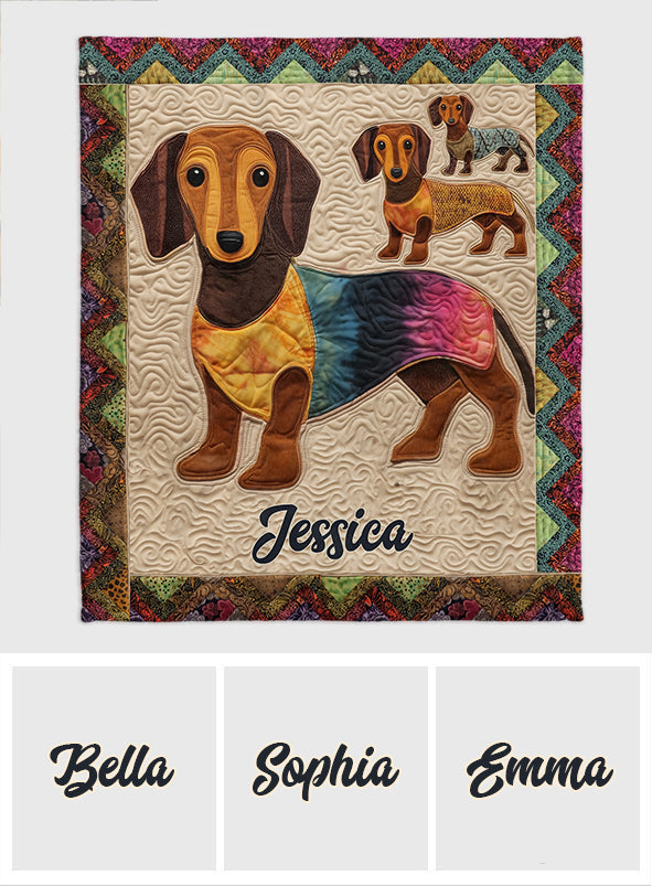 Life Is Better With Dogs - Personalized Dachshund Blanket