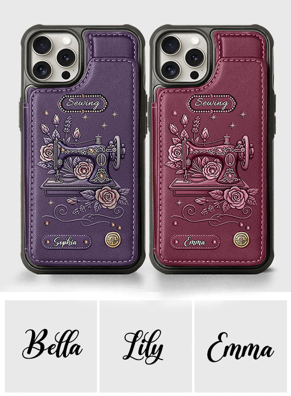 Love Sewing - Personalized Sewing Wallet Phone Case