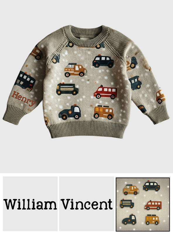 „Love Cars“-Pullover – personalisierter Kinderpullover