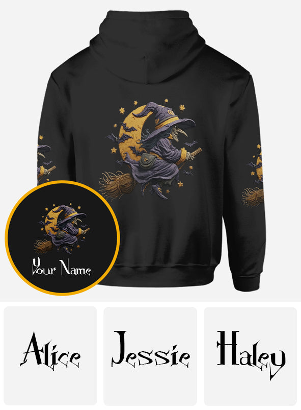 Lila Hexe – Personalisiertes Hexen-Shirt