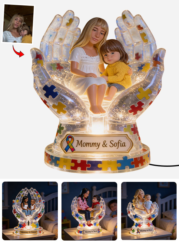 Autism Mom - Personalized Autism Awareness Acrylic LED Night Light