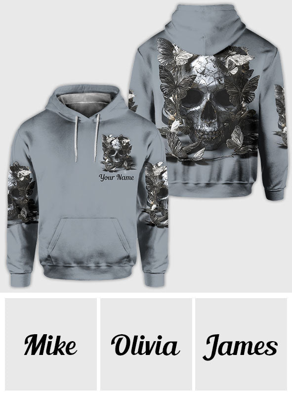 Cooles Totenkopf-Shirt mit personalisiertem Totenkopf-Print