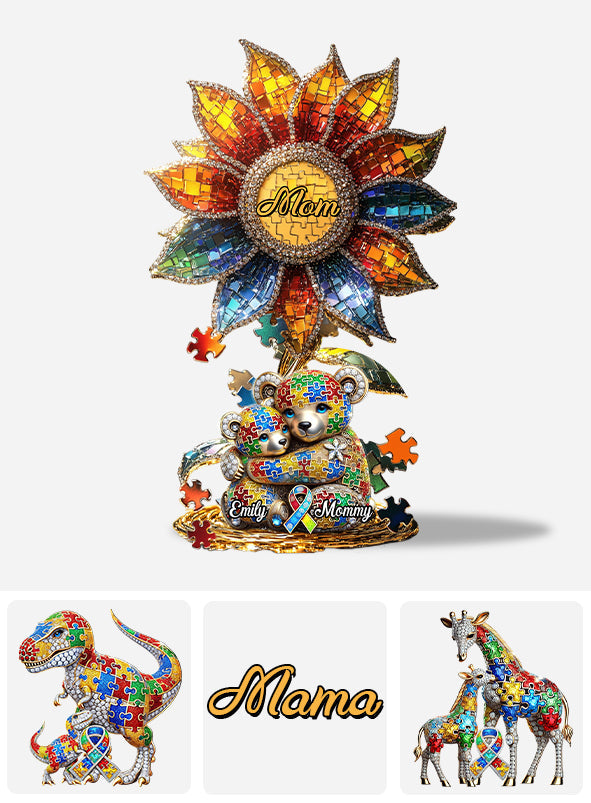 Starke Mama – Personalisierte Acrylplakette zur Sensibilisierung für Autismus