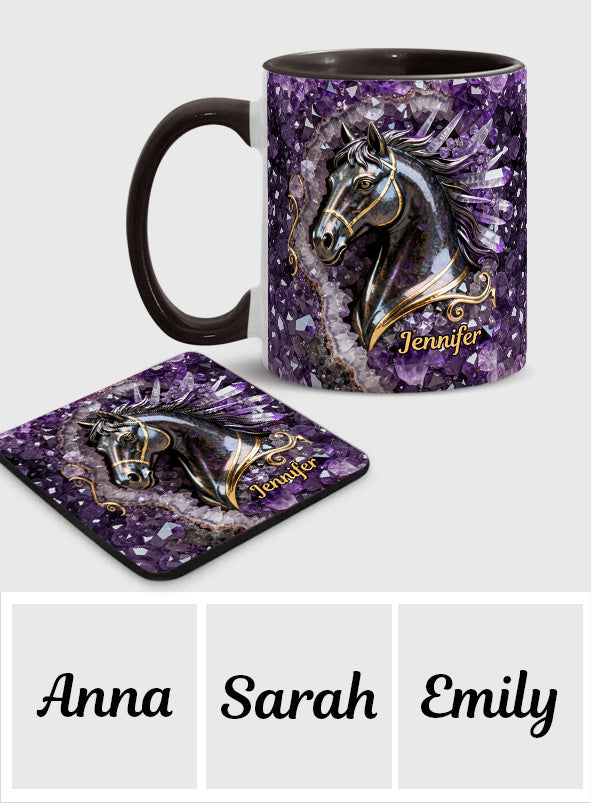 Love Horse - Personalized Horse Accent Mug & Coaster