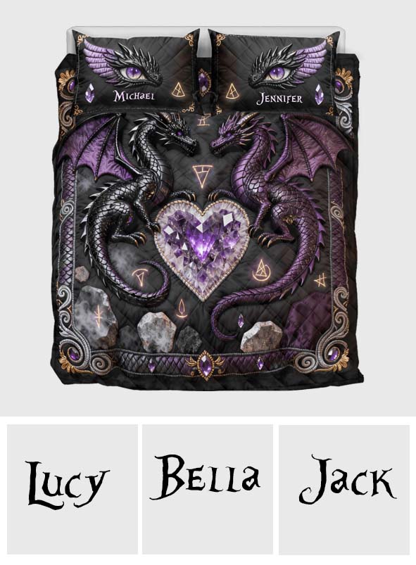 You & Me We Got This - Personalized Dragon Quilt Set