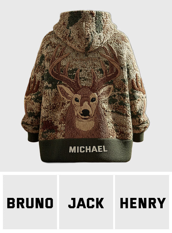 Deer Head - Personalized Hunting Blanket Hoodie