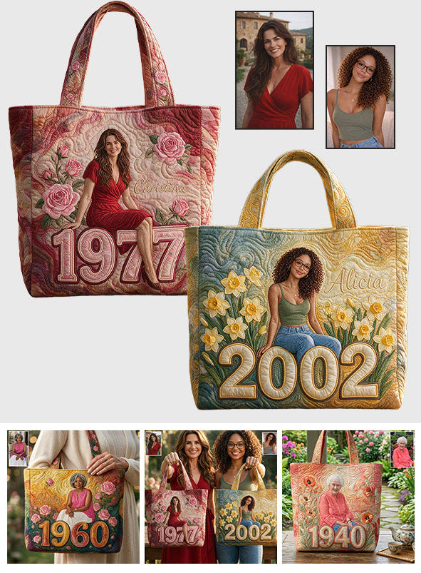 Happy Birthday - Personalized Birthday Quilted Tote Bag
