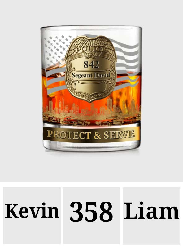 Protect & Serve - Personalized Police Officer Whiskey Glass