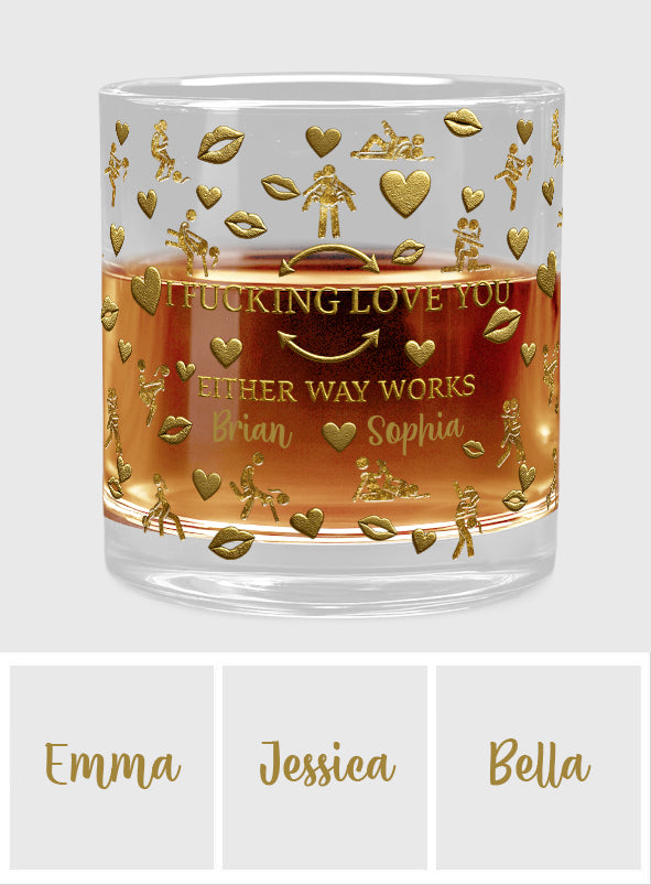 I Love You - Personalized Couple Whiskey Glass