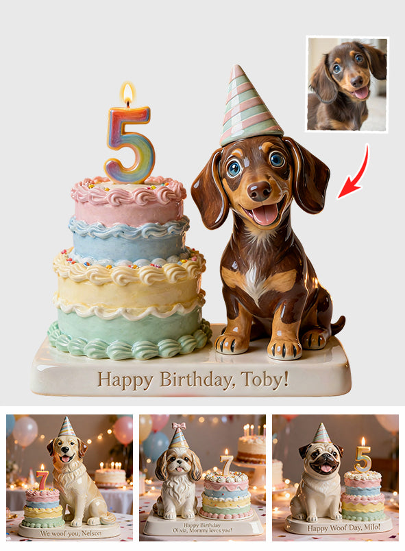 Pet Birthday Party - Personalized Dog Custom Shaped Acrylic Plaque