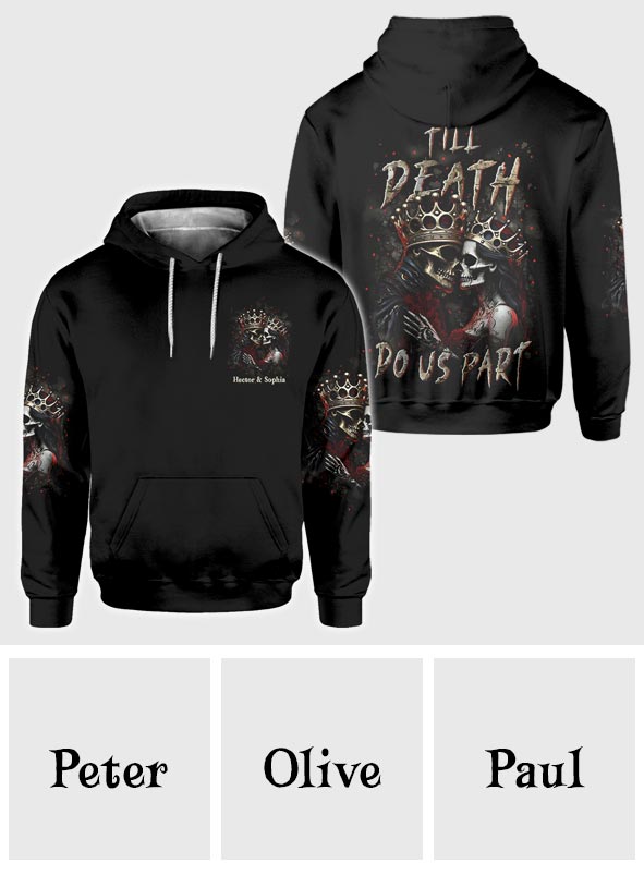 Bis dass der Tod uns scheidet – Personalisiertes Pärchen-Shirt