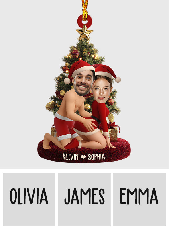 Funny Couple Custom Photo - Personalized Couple Custom Shaped Ornament