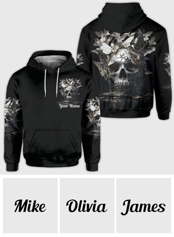 Cooles Totenkopf-Shirt mit personalisiertem Totenkopf-Print