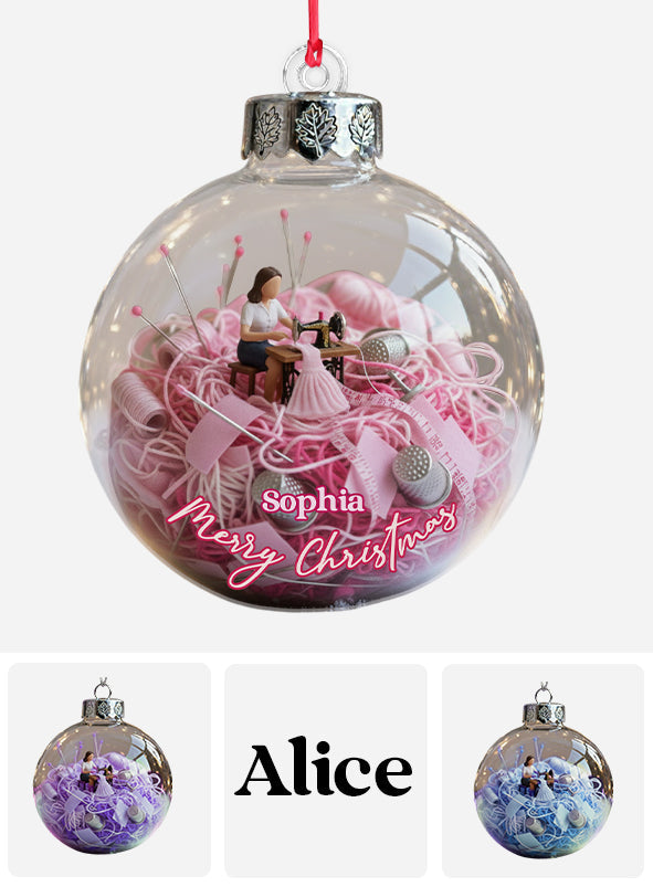 Love Sewing - Personalized Sewing Ornament